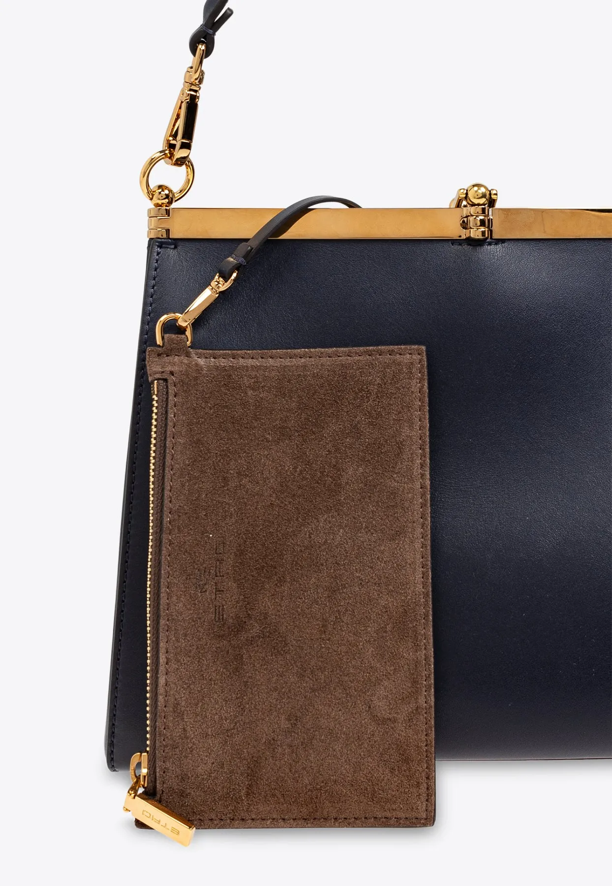 Medium Vela Leather Shoulder Bag