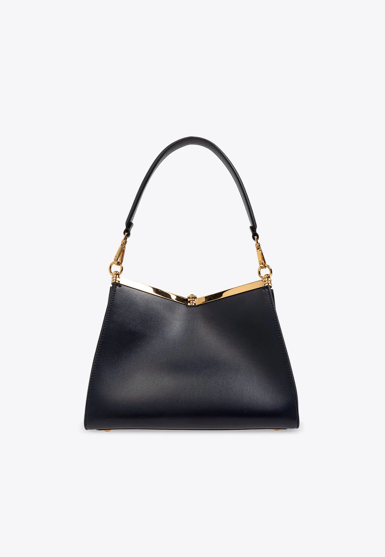 Medium Vela Leather Shoulder Bag