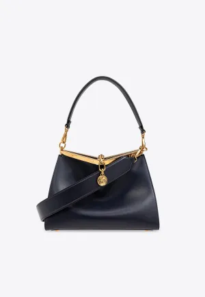 Medium Vela Leather Shoulder Bag