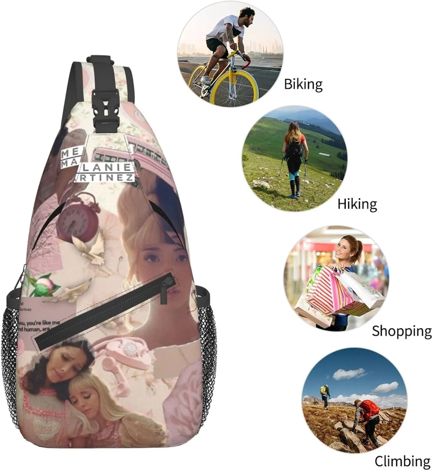 Mela-nie Martinez Crossbody Sling Backpack Sling Bag Multipurpose Travel Hiking Chest Bag Daypack One Size