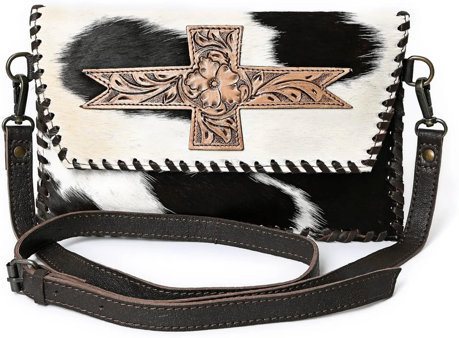 Melody handtooled mini crossbody bag