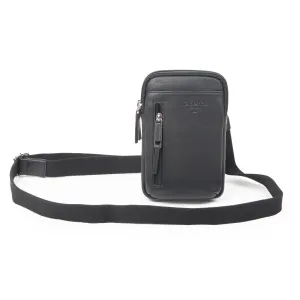 Men's Pebble Grain Leather Crossbody Phone Bag
