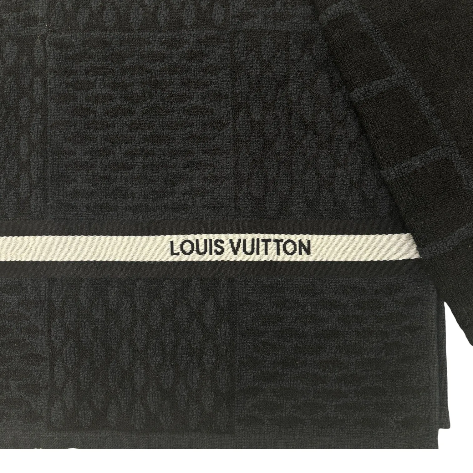 Men's Set Damier Graphite Drawstring Bag & 2 Towel Black