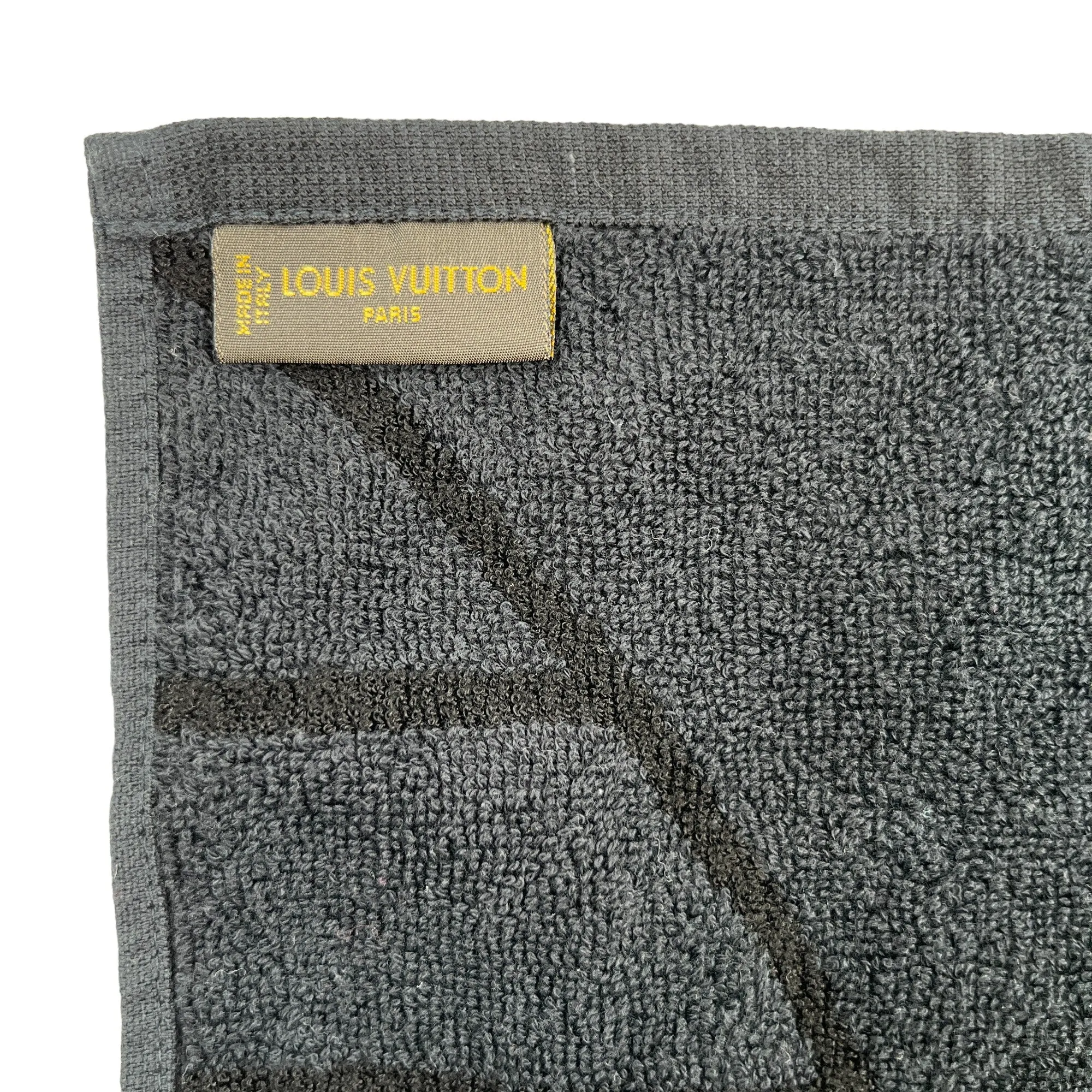 Men's Set Damier Graphite Drawstring Bag & 2 Towel Black