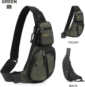 Mens Sling Bags Crossbody,Shoulder Bag for Men,Men Crossbody Bags for Hiking Traveling Outdoors Green