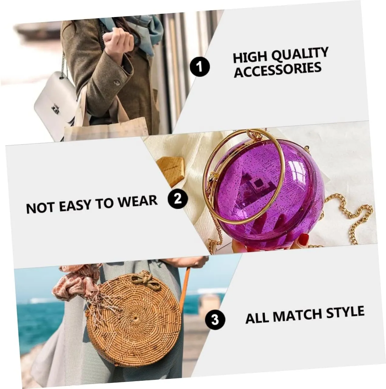 Messenger Bag Clear Shoulder Bag Mini Clutch for Women Evening Purses for Women Clear Handbags