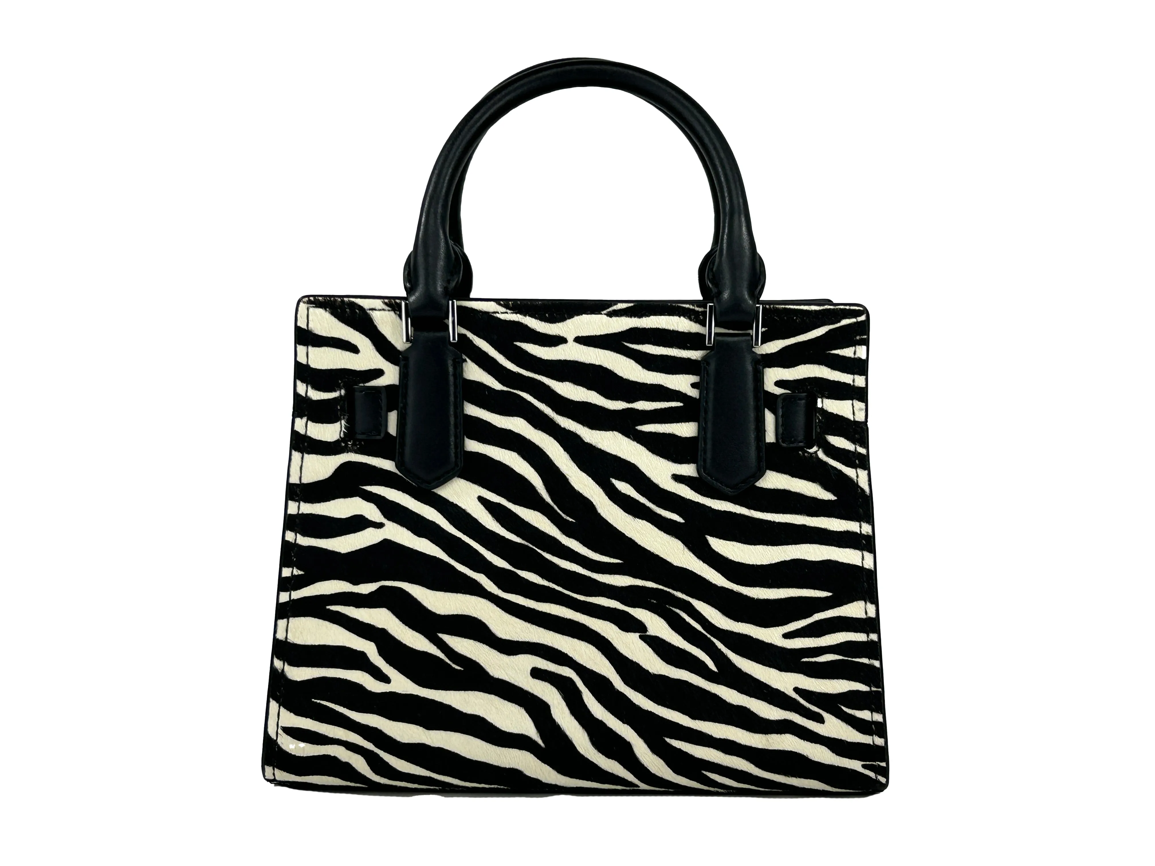 Michael Kors Hamilton Zebra Print Satchel Crossbody
