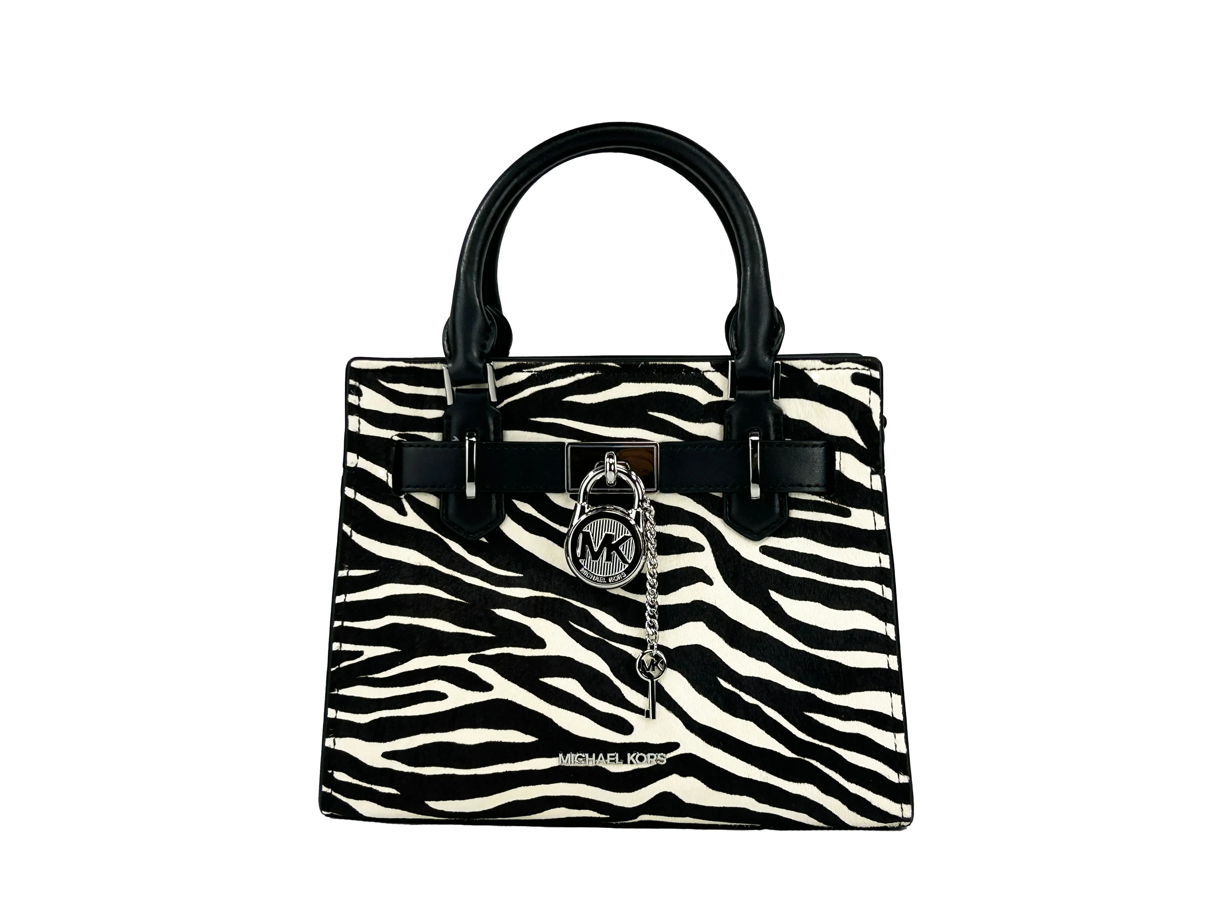Michael Kors Hamilton Zebra Print Satchel Crossbody