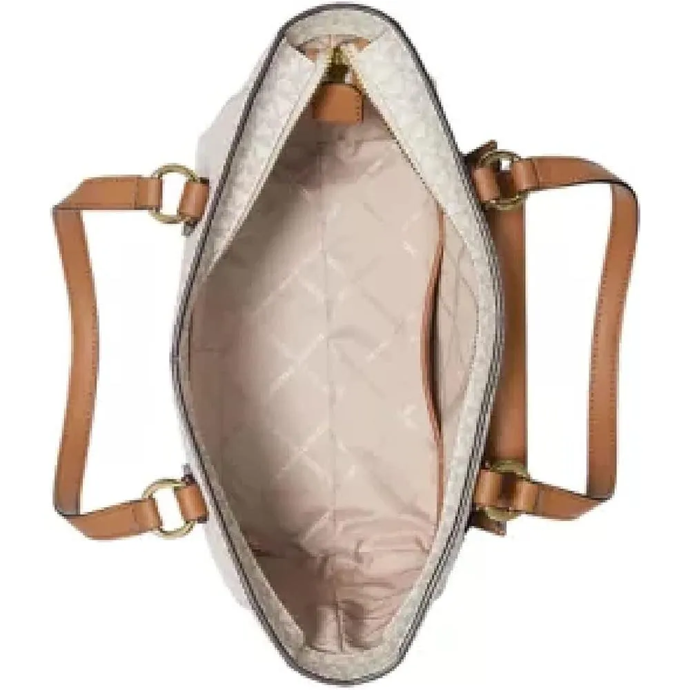 Michael Kors Joey Medium Pocket Tote Vanilla Acorn Gold