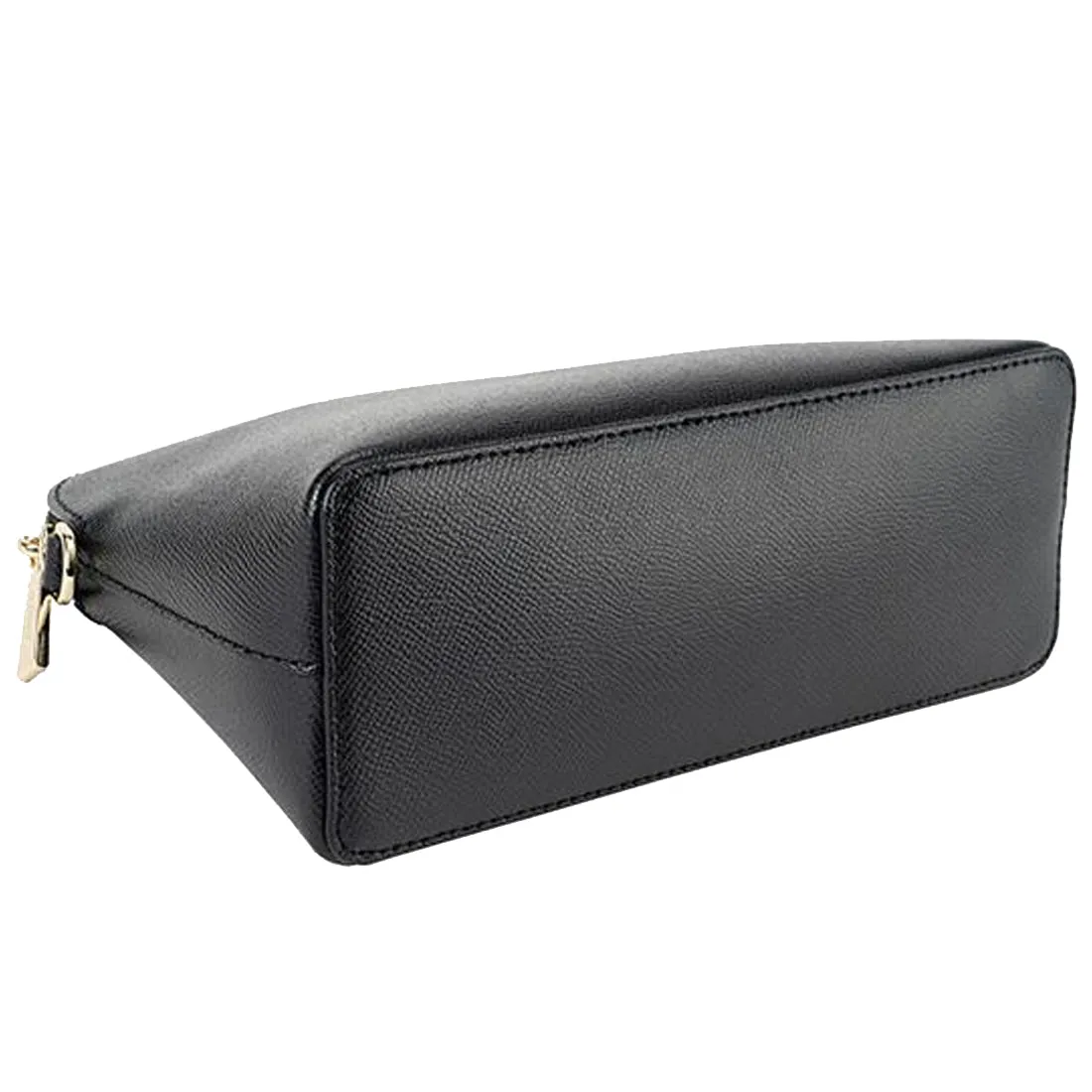 Michael Kors Large Crossgrain Leather Dome Crossbody Bag in Black