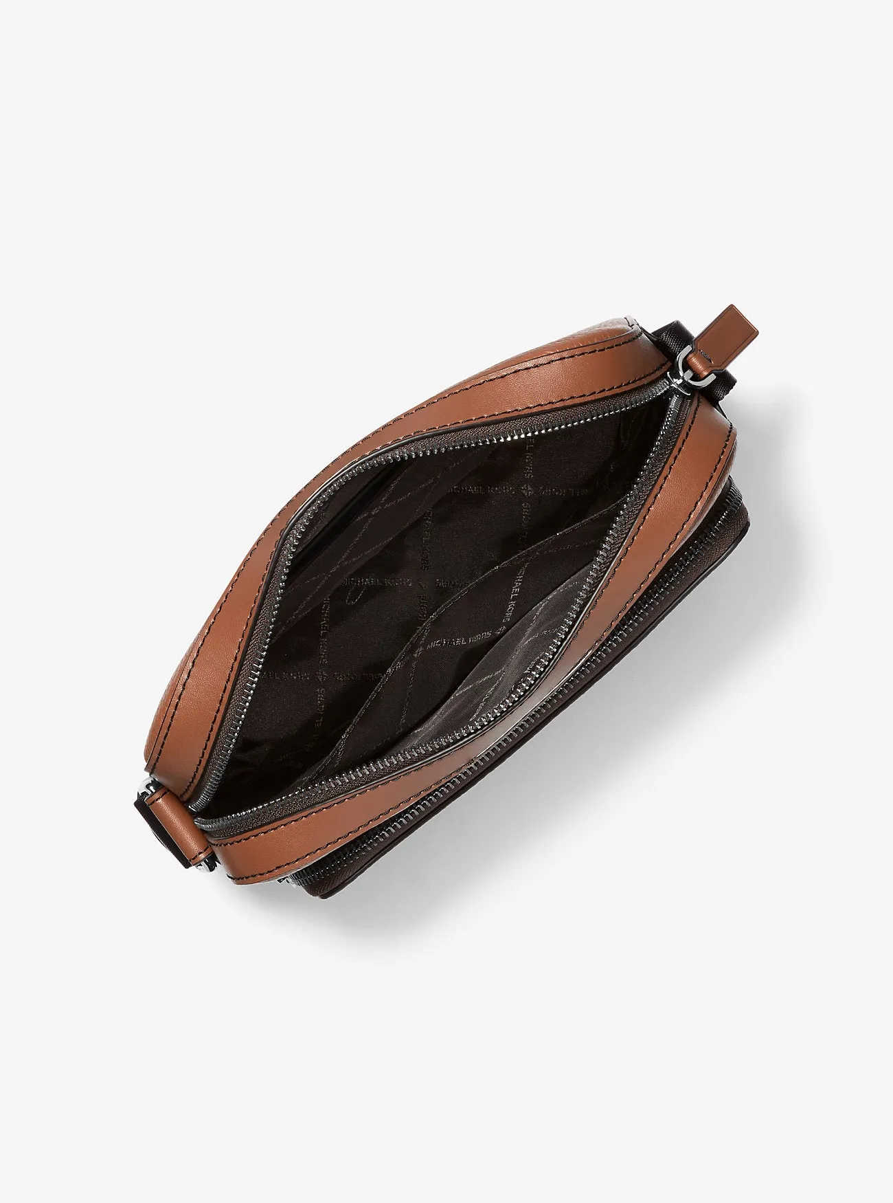 Micheal Kors Cooper Pebbled Leather Utility Crossbody Bag Luggage
