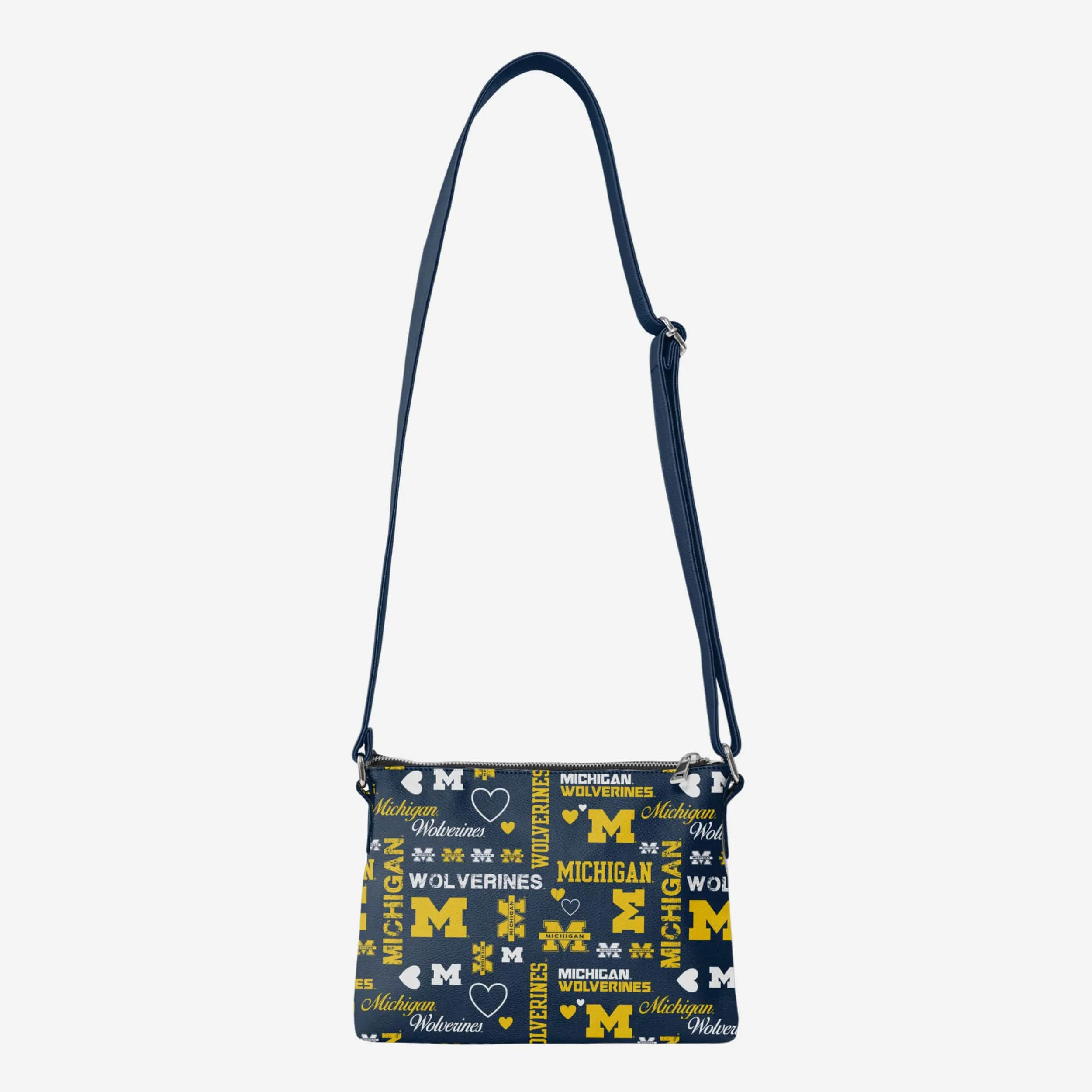 Michigan Wolverines Logo Love Crossbody Purse