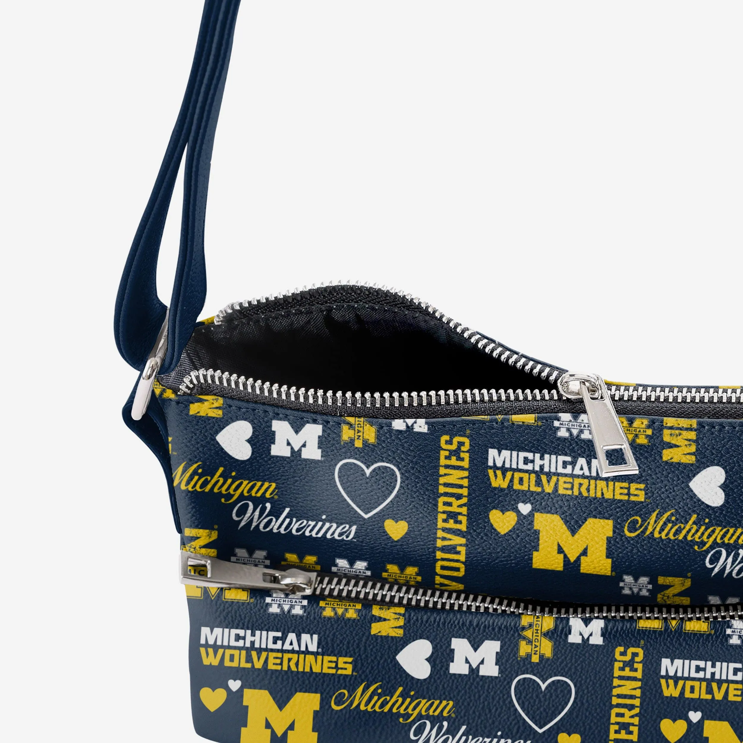 Michigan Wolverines Logo Love Crossbody Purse