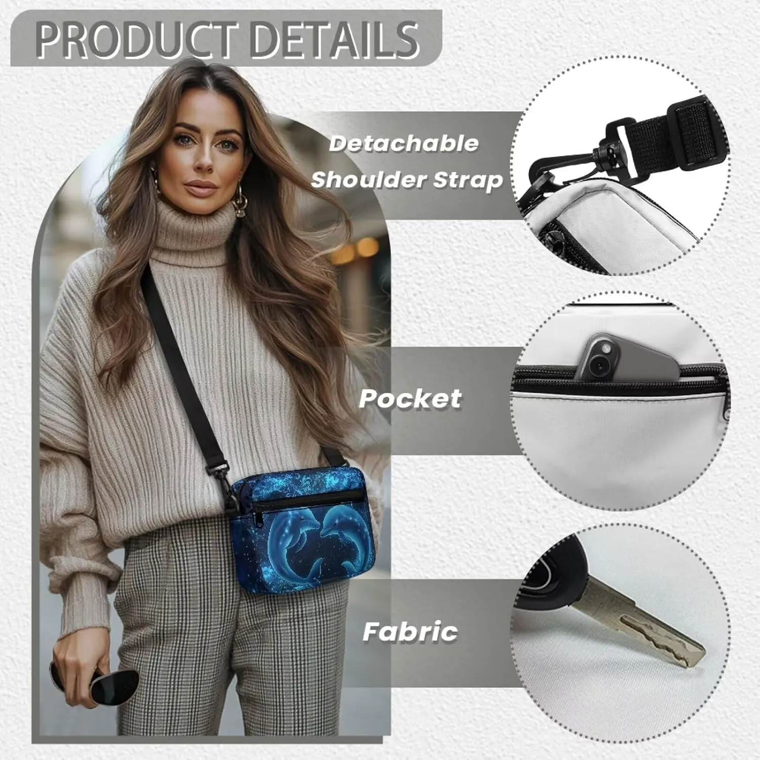 Mini Crossbody Bags for Women with Adjustable Strap for Daily Use