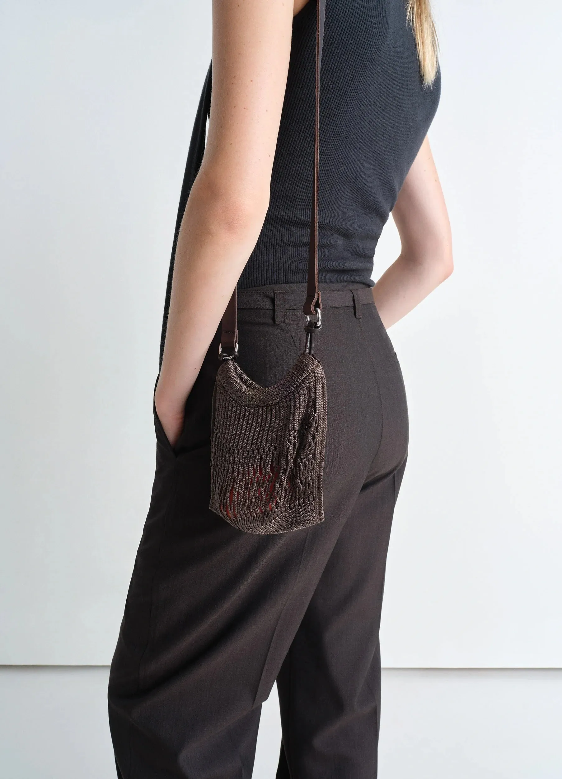 MINI CROSSBODY FILT NET BAG