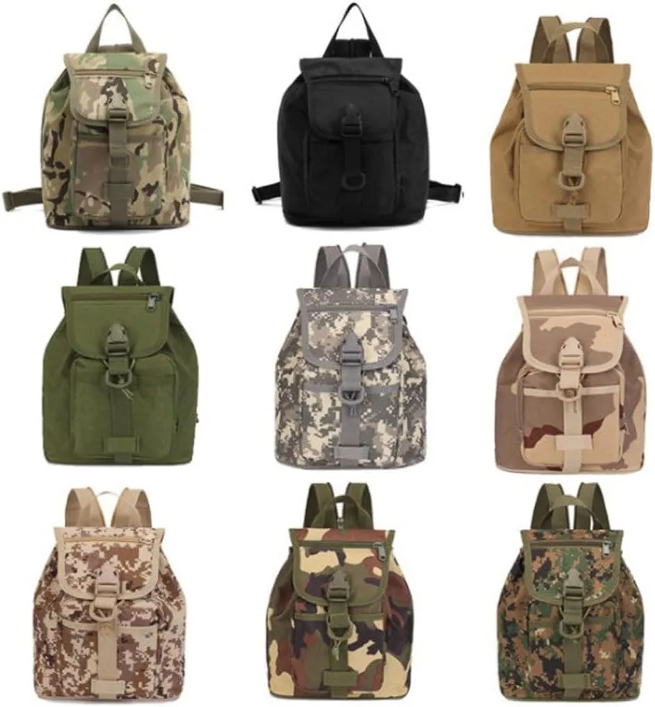 Mini Daypack Military Tactical Backpack Rucksack Tactical Assault Pack Bag for Hunting Camping Trekking (Black)