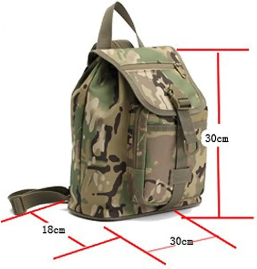 Mini Daypack Military Tactical Backpack Rucksack Tactical Assault Pack Bag for Hunting Camping Trekking (Black)