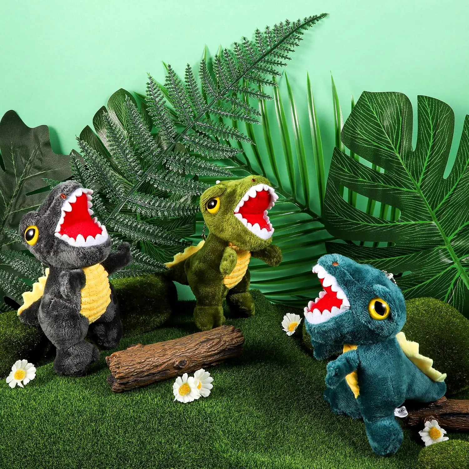 Mini Dinosaur Stuffed Animal & Plush Toy，6Pcs T-Rex 5.7 Inch Small Animals Plush Decoration for Kids Dinosaur Party Favors Goodie Bag Stuffers Carnival Prizes Classroom Prize Claw Machine