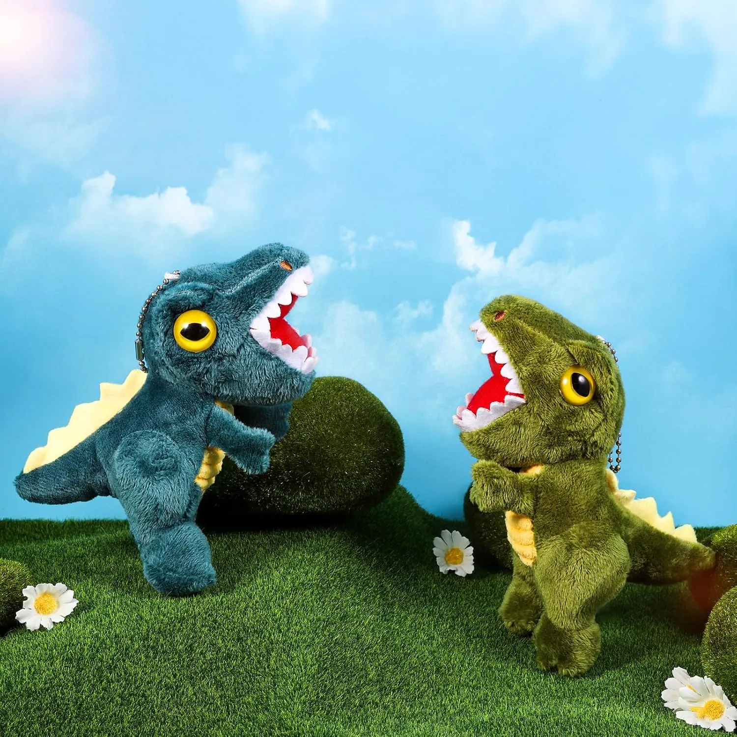 Mini Dinosaur Stuffed Animal & Plush Toy，6Pcs T-Rex 5.7 Inch Small Animals Plush Decoration for Kids Dinosaur Party Favors Goodie Bag Stuffers Carnival Prizes Classroom Prize Claw Machine