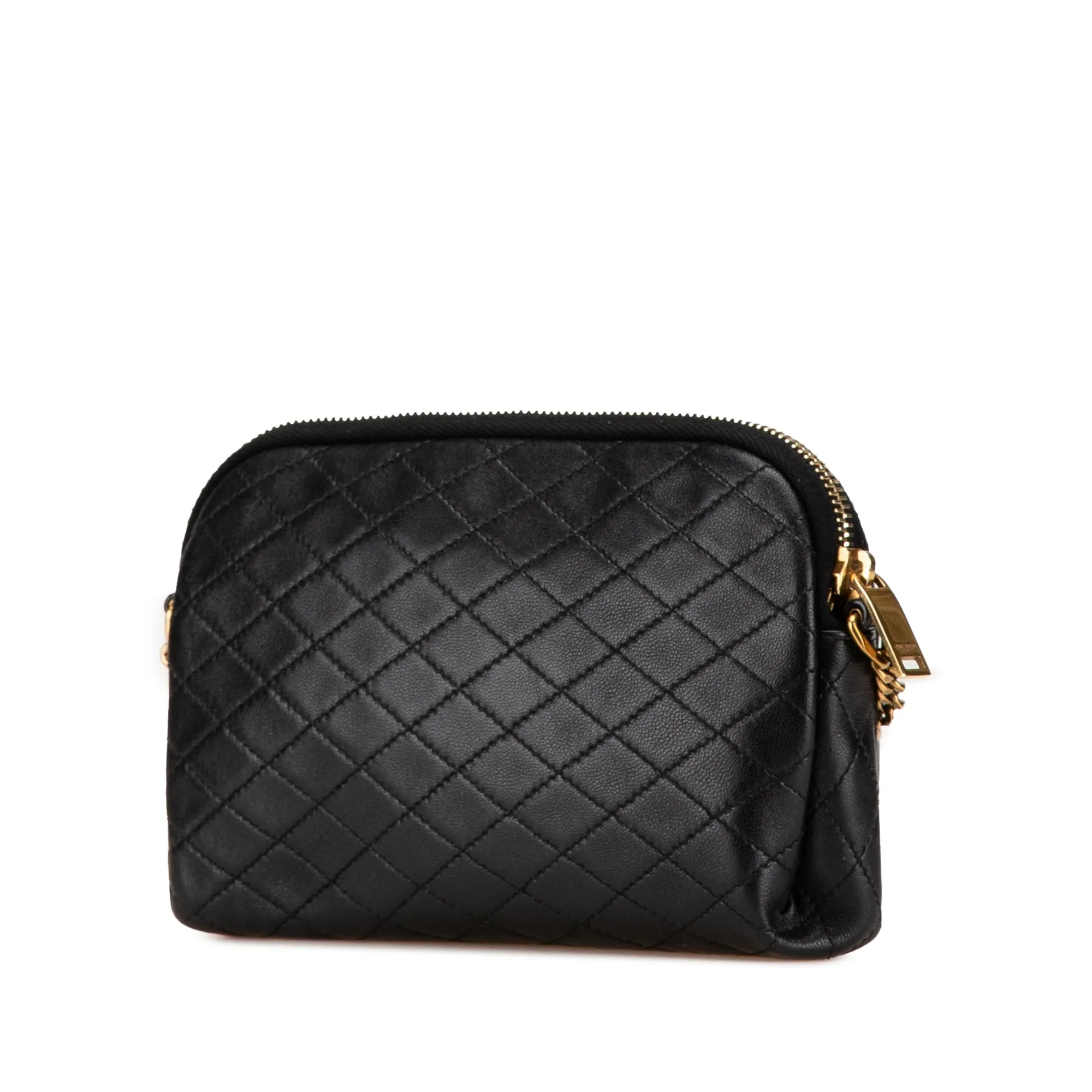 Mini Quilted Lambskin Gaby Zippered Pouch