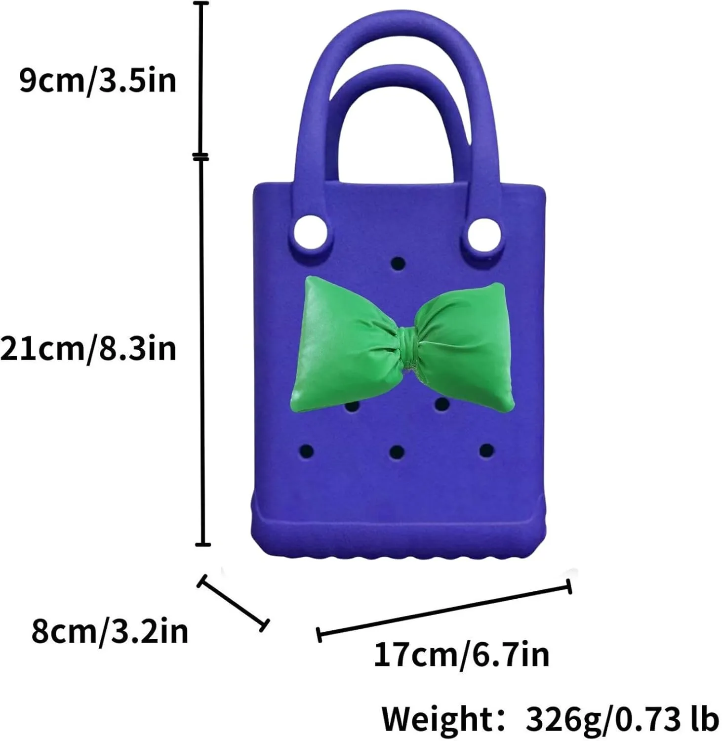 Mini Rubber tote bag, Rubber Beach Tote, Lightweight Washable Tote for Beach Pool Travel