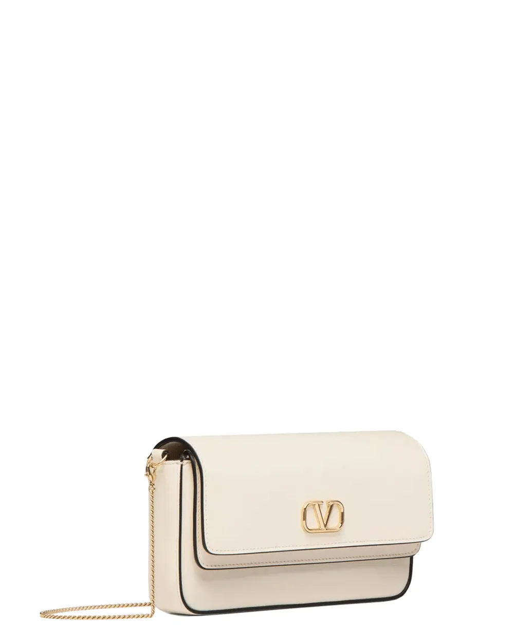 Mini VLogo Signature Flap Bag in Ivory