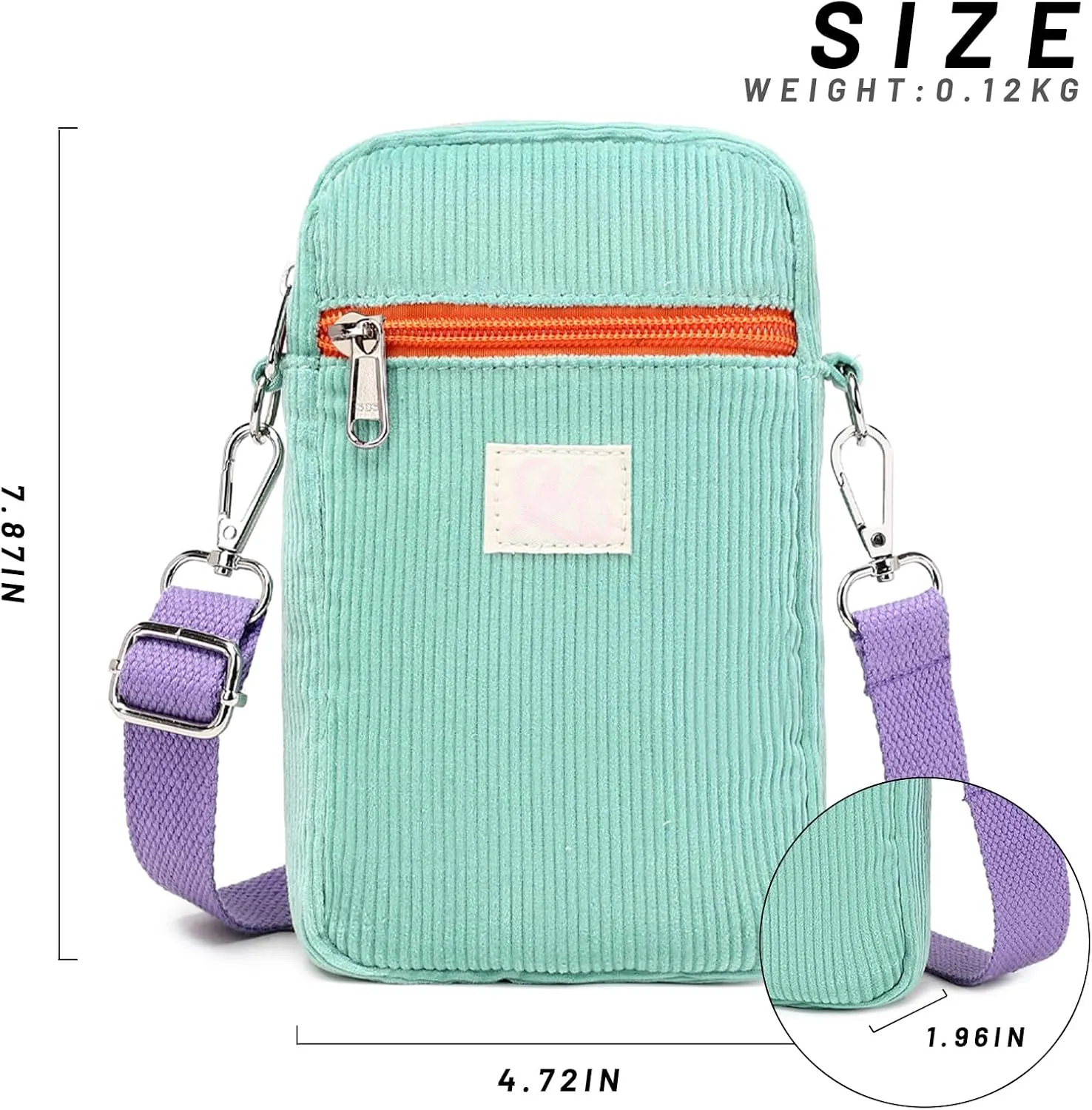 MIRLEWAIY Mini Shoulder Bag Mesh Crossbody Multifunction Phone Wallet Case Pouch Waist Bag with Adjustable Strap