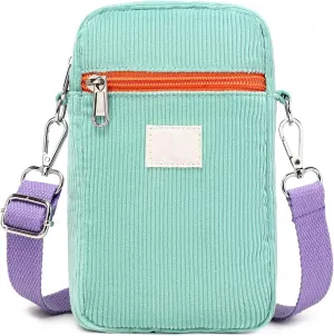 MIRLEWAIY Mini Shoulder Bag Mesh Crossbody Multifunction Phone Wallet Case Pouch Waist Bag with Adjustable Strap