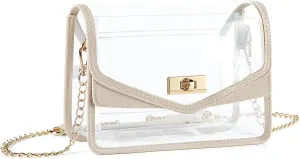 Missnine Clear Bag for Stadium Events Clear Crossbody Purse Stadium Approved Women Transparent Shoulder Bag for Concerts