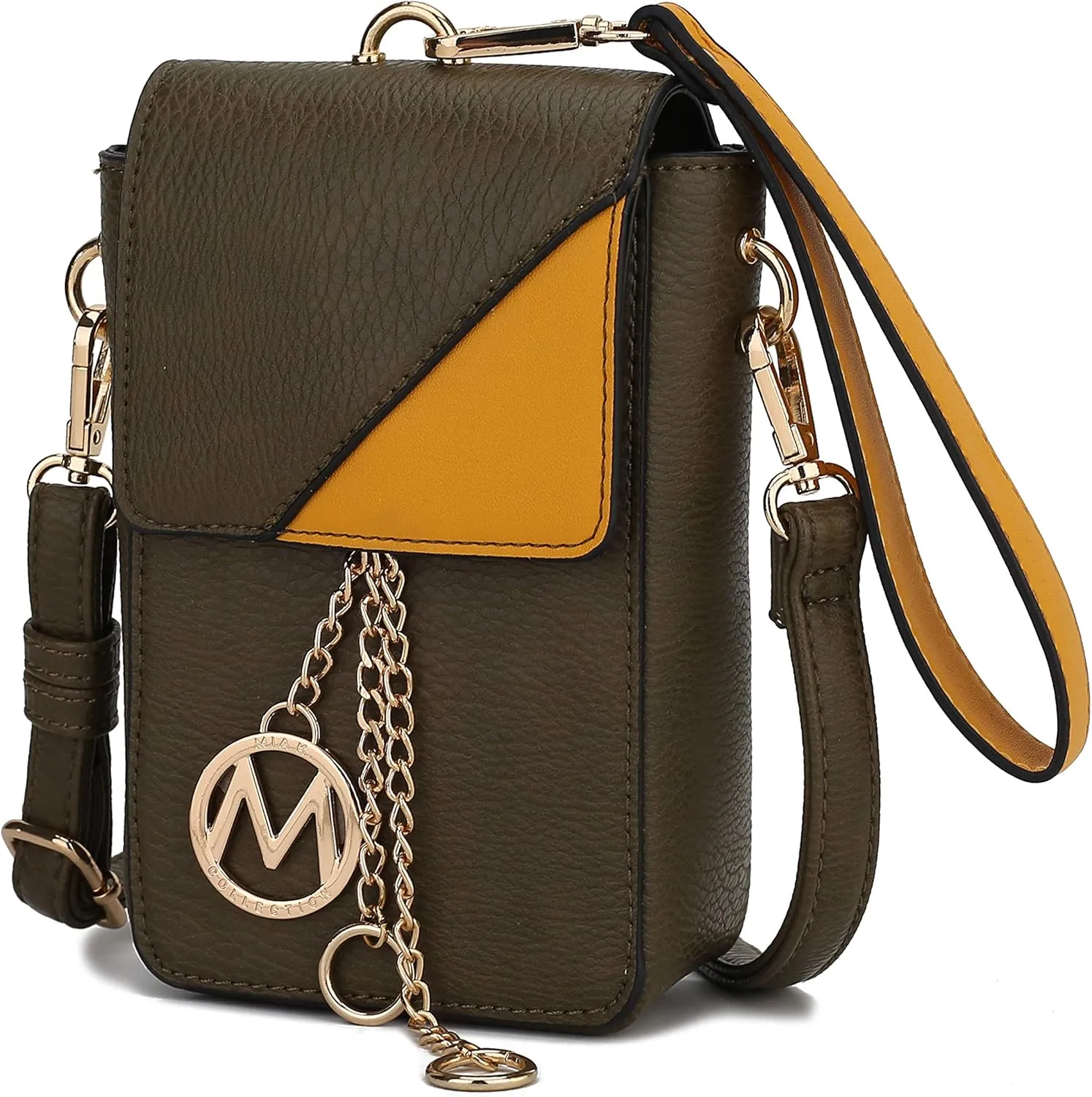 MKF Collection Small Crossbody Bag Cell Phone Purse for Women Card Slots – Vegan Leather Cellphone Bag Case by Mia K