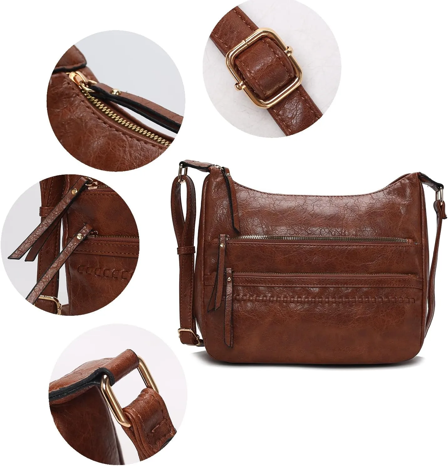 MKF Collection Women Shoulder Bag, Large Crossbody Bag Vegan Leather Handbag Purse By Mia K