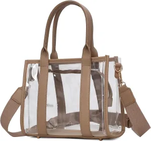 MKF Collection Women Tote Bag, Clear bag Shoulder Bag Summer Jelly Bag PVC Crossbody Bag Handbag Purse by Mia K
