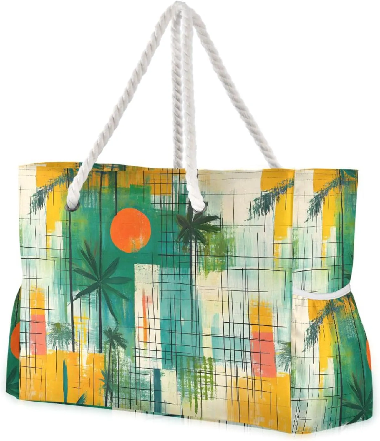 MNSRUU Large Beach Bag for Women, Summer Ocean Tote Travel Gym Swim Bag