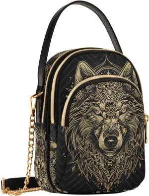 MNSRUU Quilted Crossbody Bags for Women Trendy, Women's Crossbody Handbags Gothic Bats Travel Cell Phone Purses Bags
