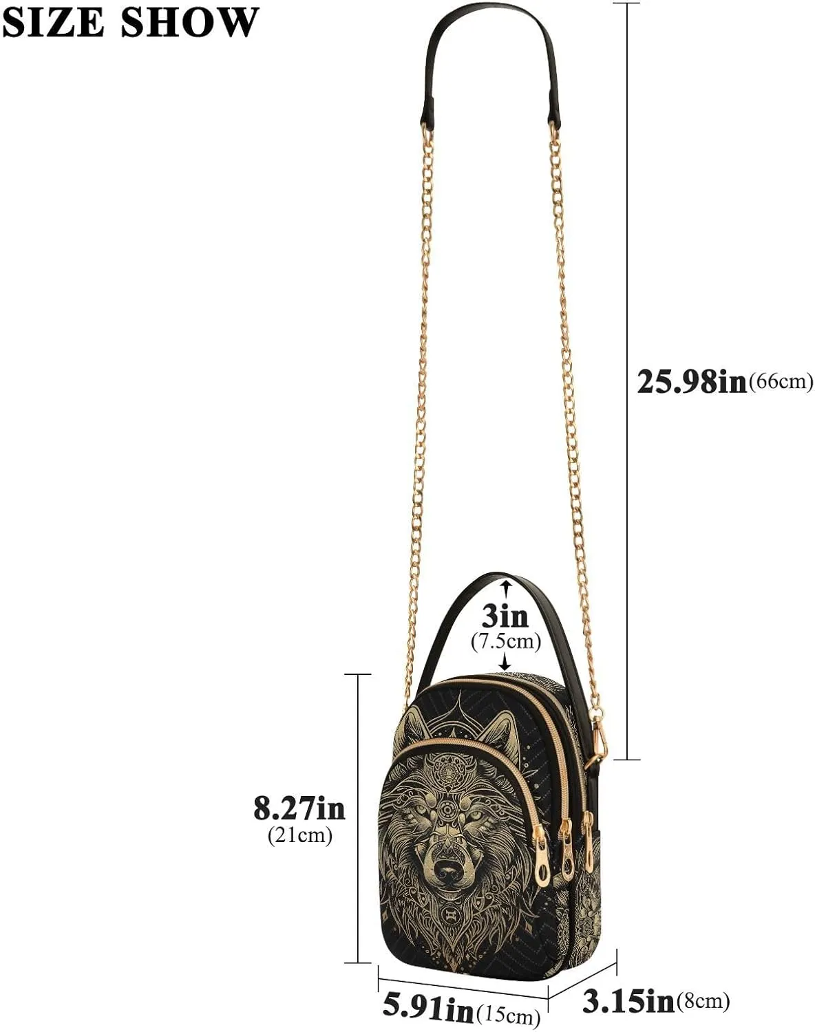 MNSRUU Quilted Crossbody Bags for Women Trendy, Women's Crossbody Handbags Gothic Bats Travel Cell Phone Purses Bags