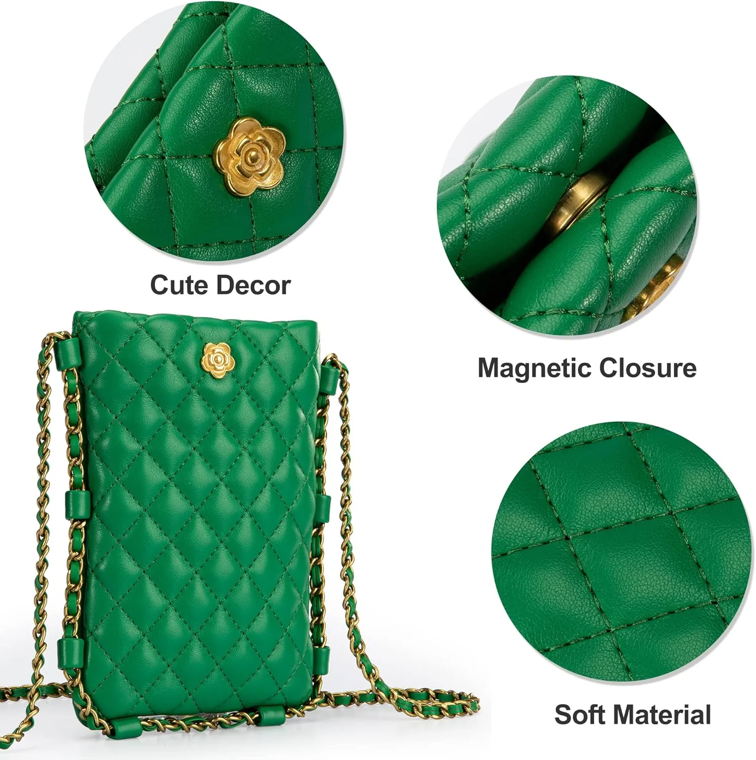 Montana West Quilted Small Crossbody Bags for Women Trendy Cell Phone Purse