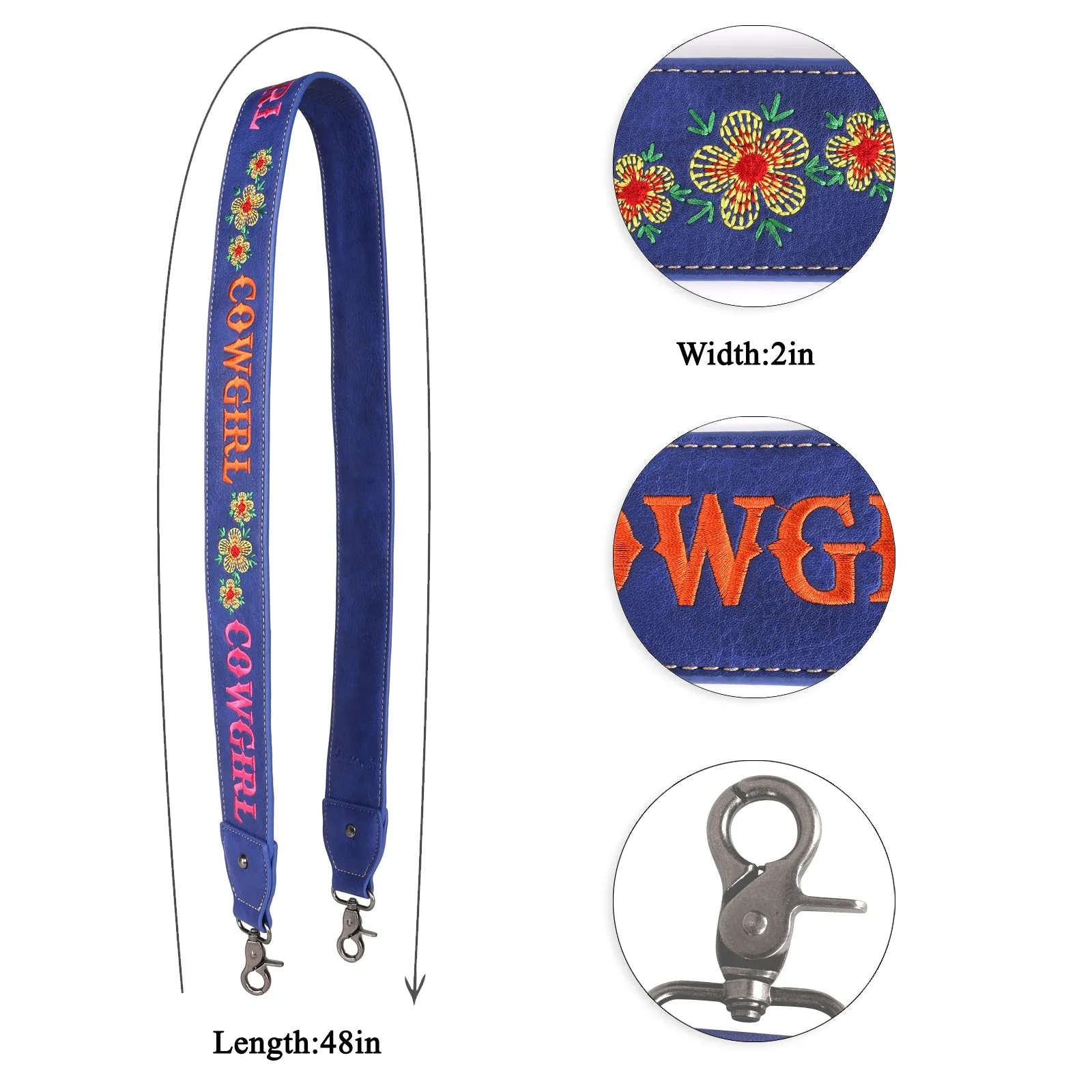 Montana West Western Guitar Style "COWGIRL" Crossbody Strap