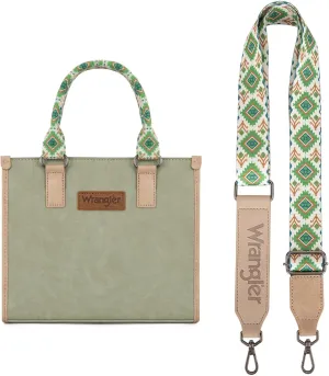 Montana West Wrangler Tote Bag for Women Western Retro Purse Top Handle Handbags with Aztec Strap