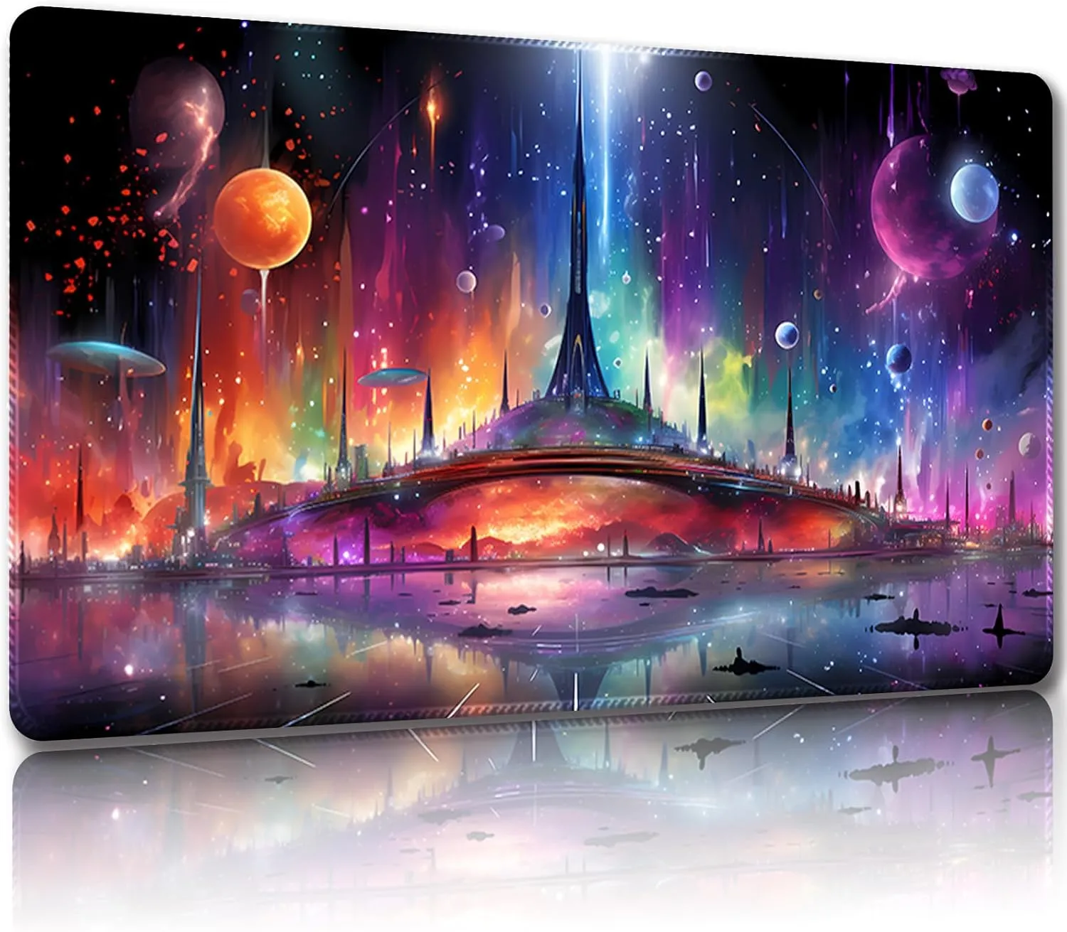 MTG Playmat with Free Storage Bags MTG Game Mat 24 x 14 inches, TCG and Board Game Mat for Cards,Mousepad Desk Mats (Magic Colorful-Regular)