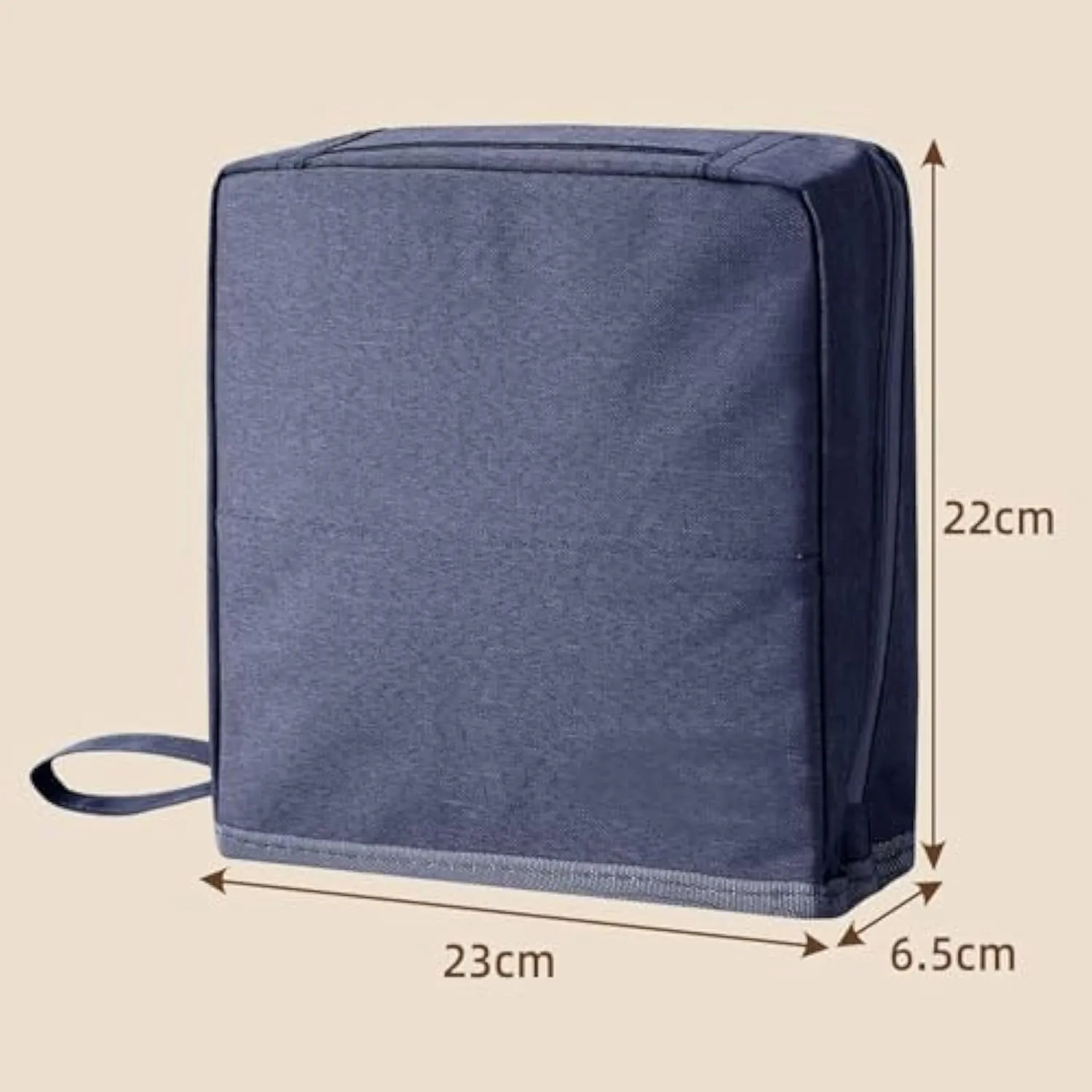 Multi-Purpose Large Capacity Oxford Cloth Standing Makeup Bag - Waterproof Cosmetic Organizer with Compartments, Travel Toiletry Bag, Black Standing Makeup Pouch for Storage (Navy)