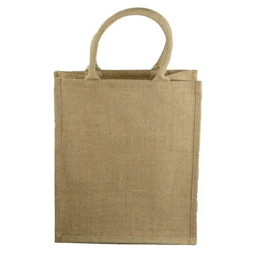 Natural Jute Wine Bags / Burlap Wine Tote Bags with Removable Dividers - By Piece