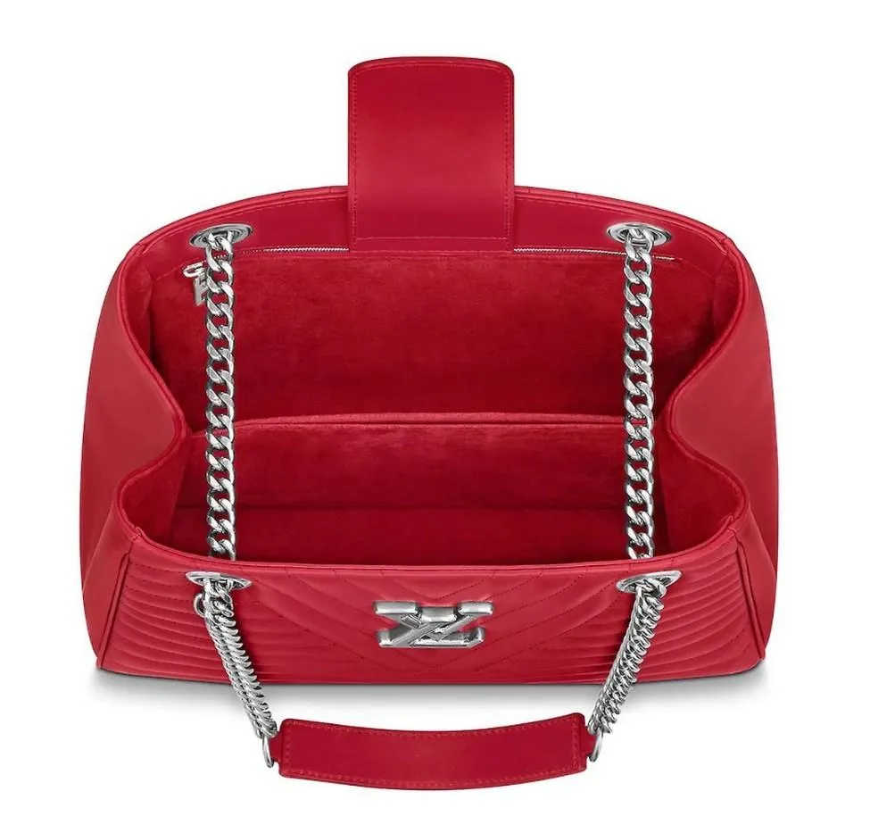 New Wave Chain Tote - Red, White, Black