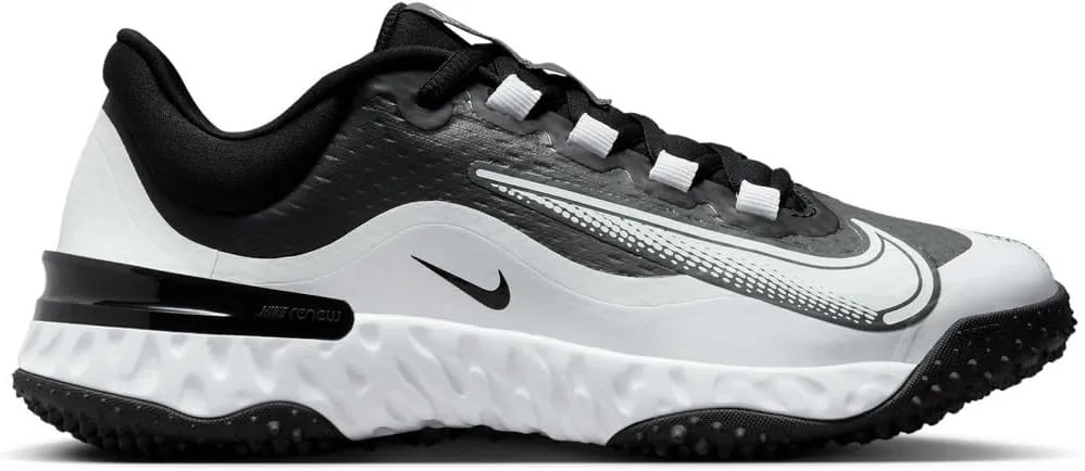 Nike Alpha Huarache Elite 4 Turf Women's Softball Shoes (FD2746-100, White/Black-Photon DUST)
