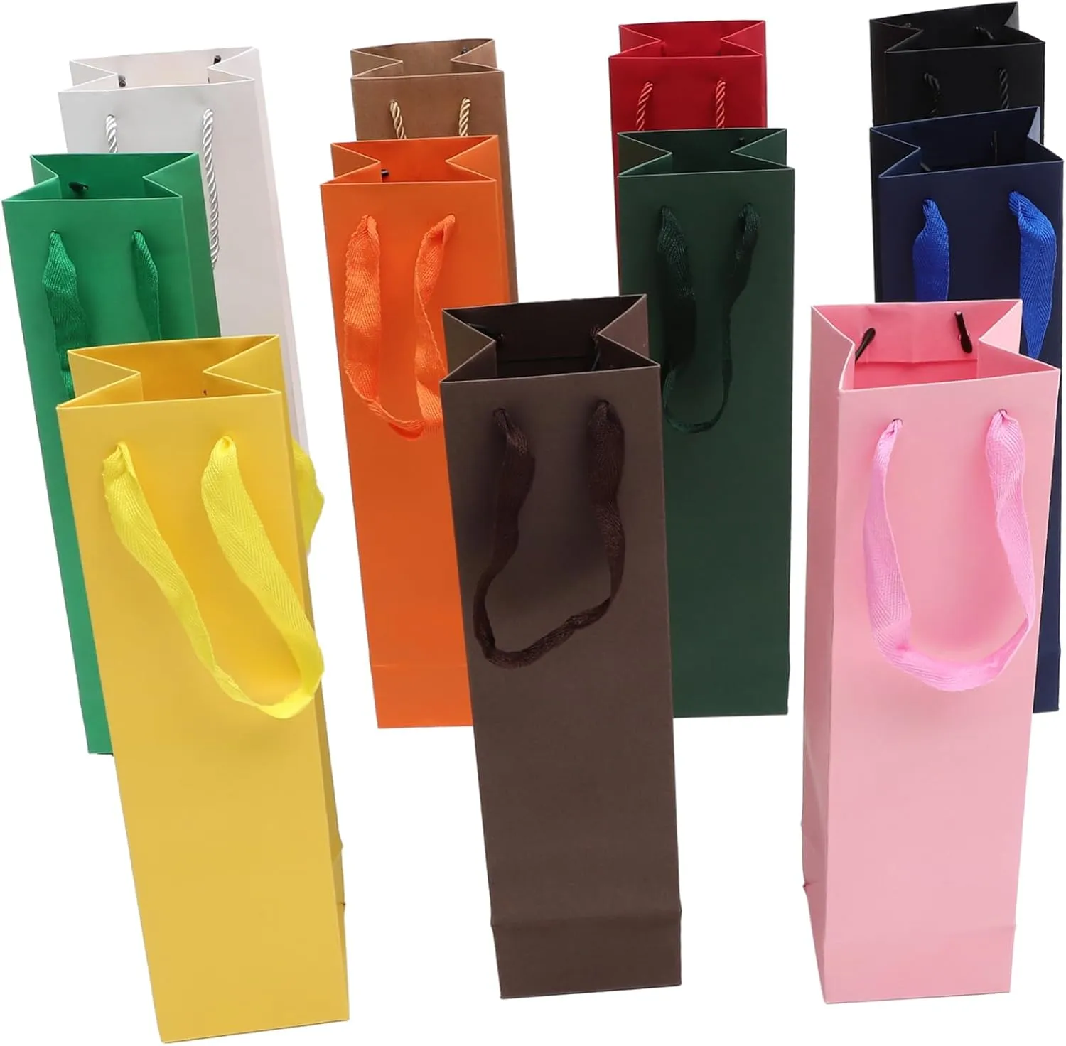 NOLITOY 11pcs Wine Bottle Bag Bottle Bags Wine Packaging Bag Handle Wine Bag Tote Bags Bag Wine Carrier Bag Wine Bag with Handle Packing Bag Kraft Paper Red Card