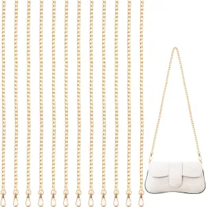 Nsmykhg Crossbody Bag Chain,12-Pack 47" Metal Chain Strap Handbag Chain with Buckles Multi-Pack Bag Chains Handbag Strap