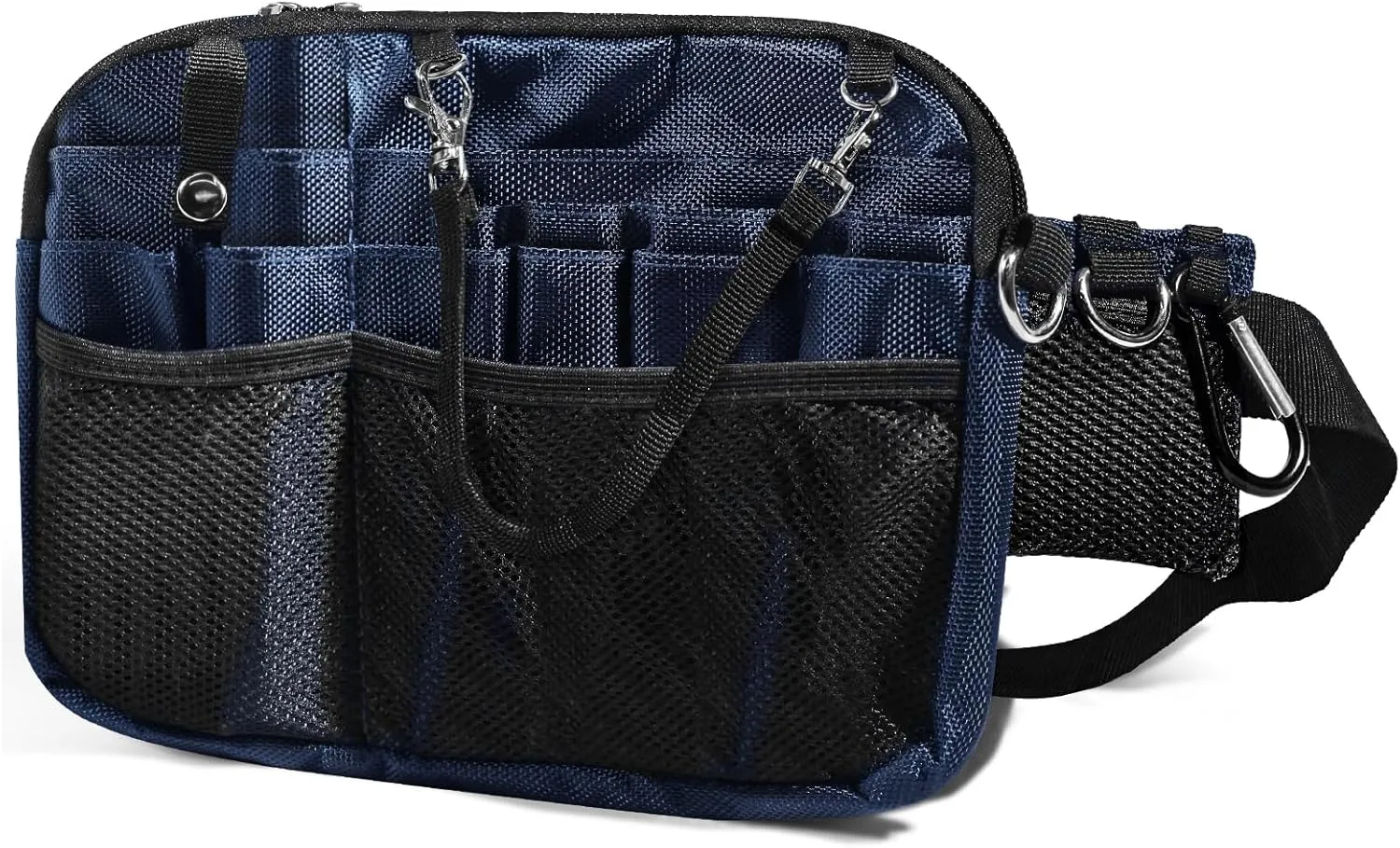 Nurse Fanny Pack with Stethoscope Holder - Nursing Fanny Pack for Nurses, Medical Bags for Nurses, Nurse Pocket Organizer, Utility Fanny Pack for Work Tools, Vet Tech and Teacher Tool Belt (Dark Blue)