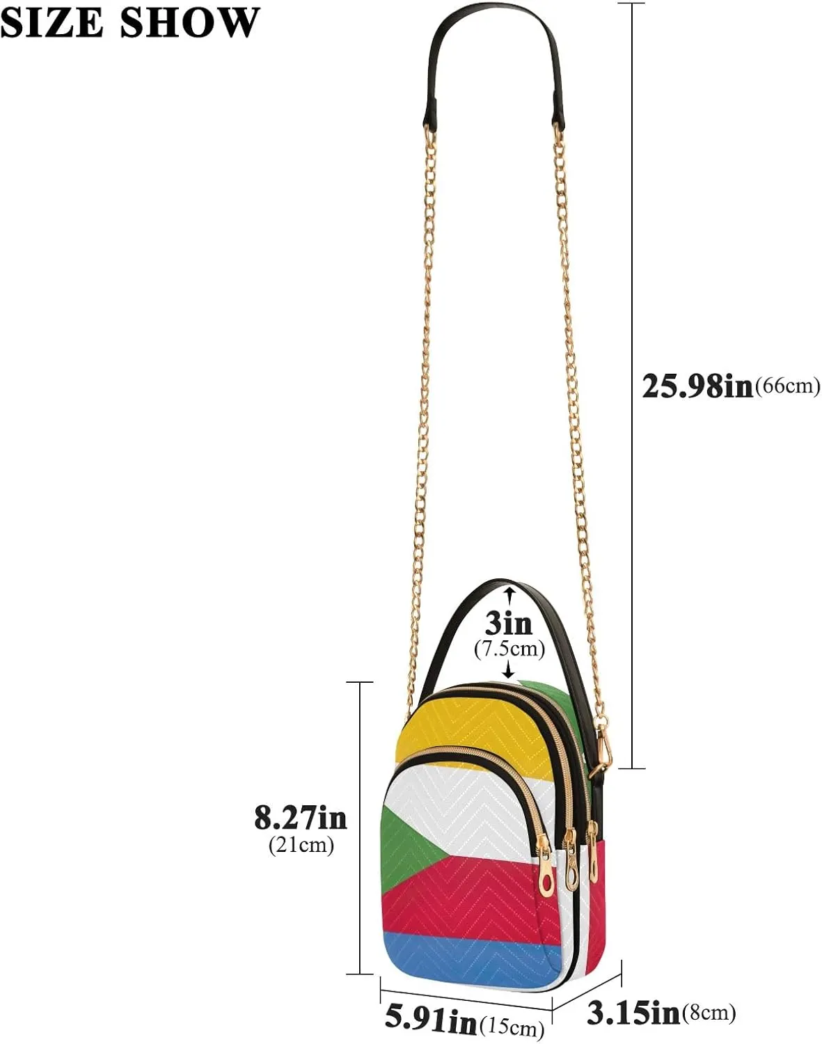ODAWA Comoros National Flag Crossbody for Women Bag Small Crossbody Sling Bags for Women Soft Crossbody Bags for Women