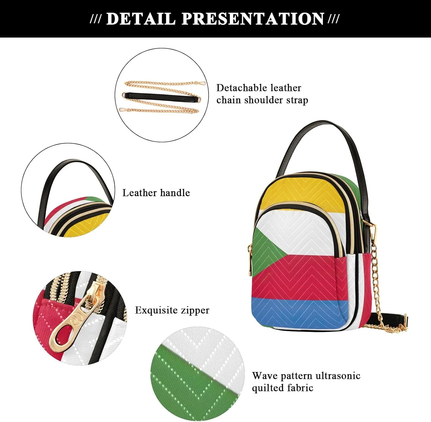 ODAWA Comoros National Flag Crossbody for Women Bag Small Crossbody Sling Bags for Women Soft Crossbody Bags for Women