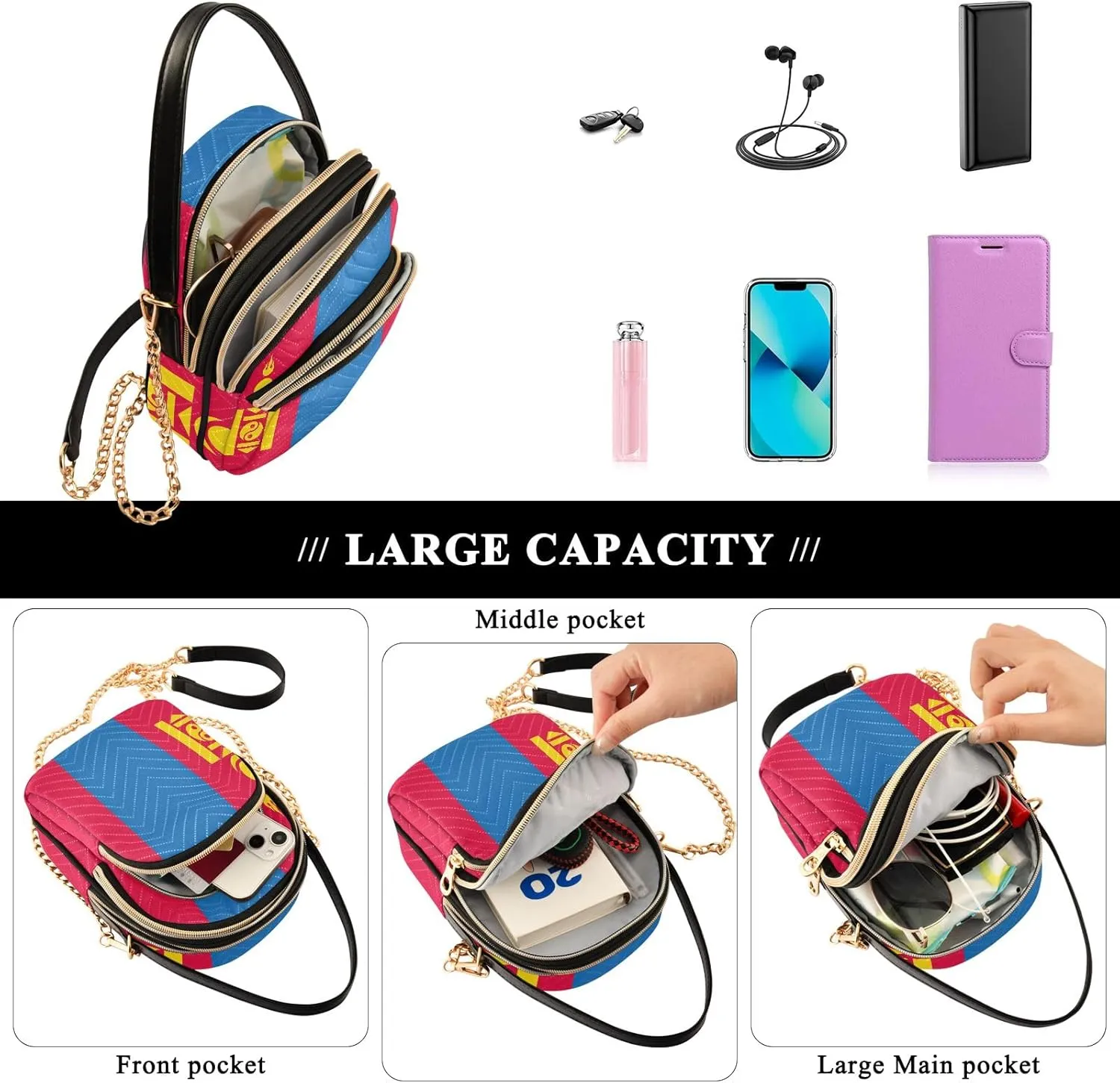 ODAWA Hawaii State Flag Crossbody Bag Women - Fashion Crossbody Bags for Women - Crossbody Bags for Women Travel