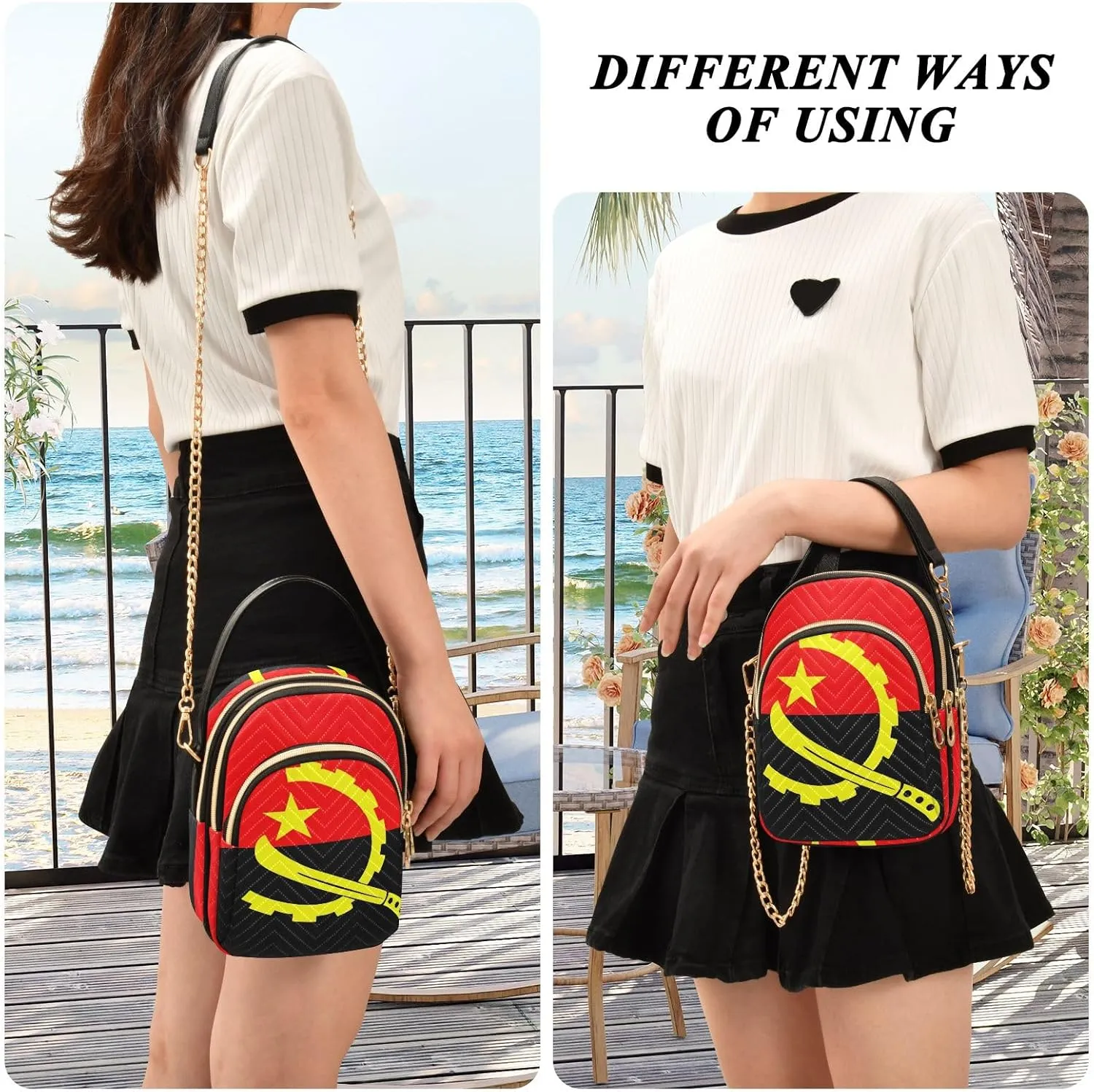 ODAWA Madagascar Flag Women Crossbody Bags Shoulder Bag for Women Crossbody Women Crossbody Bags Small